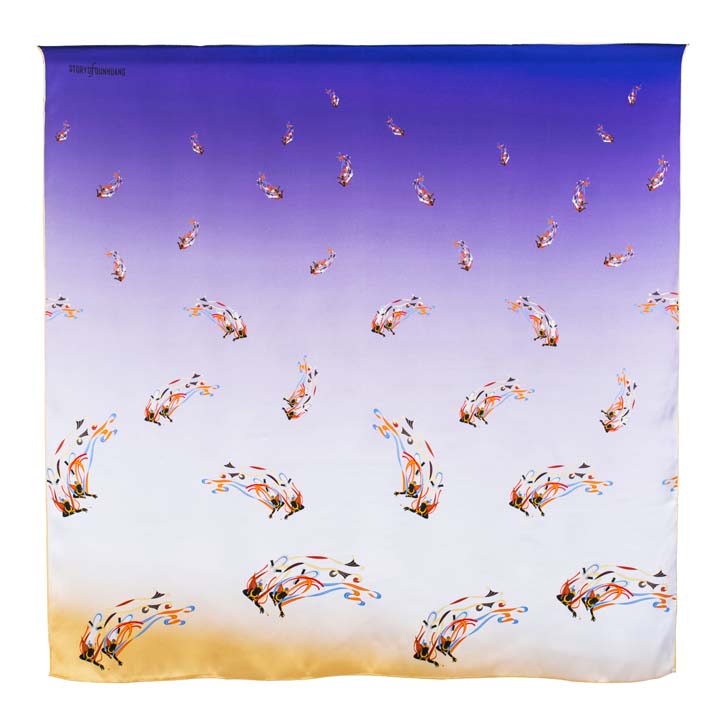 “飞天飞燕”90厘米方巾