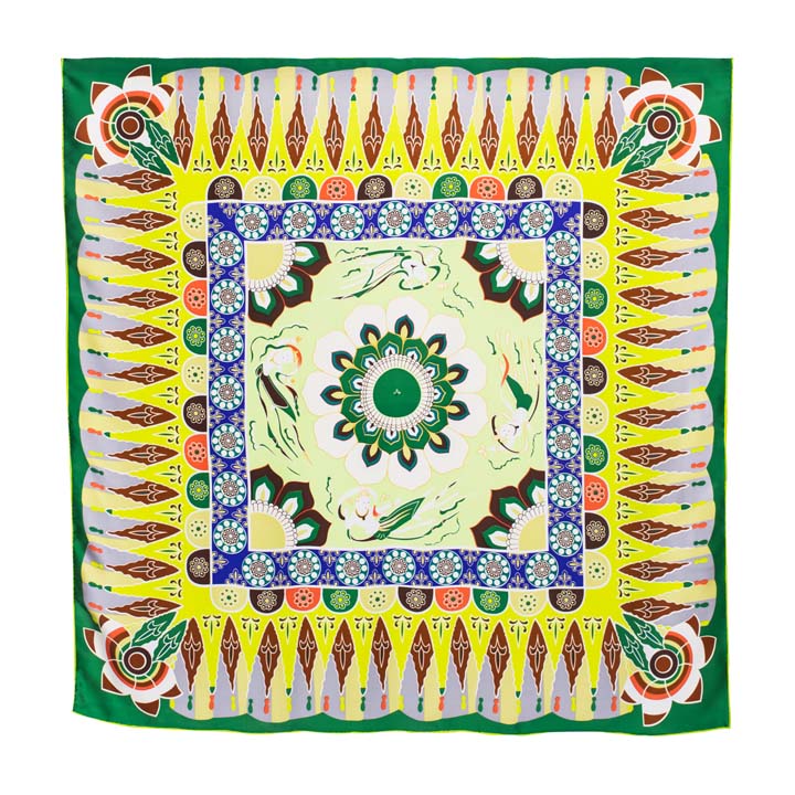 “绿洲”90厘米方巾