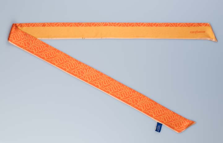 “领秀蛇”160x6厘米小丝巾
